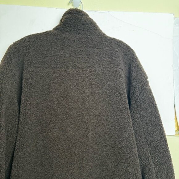 UGG Kookaburra NEW Oversized Sherpa Fleece Jacket Shacket Brown Warm SoftCozy XL - Picture 10 of 16
